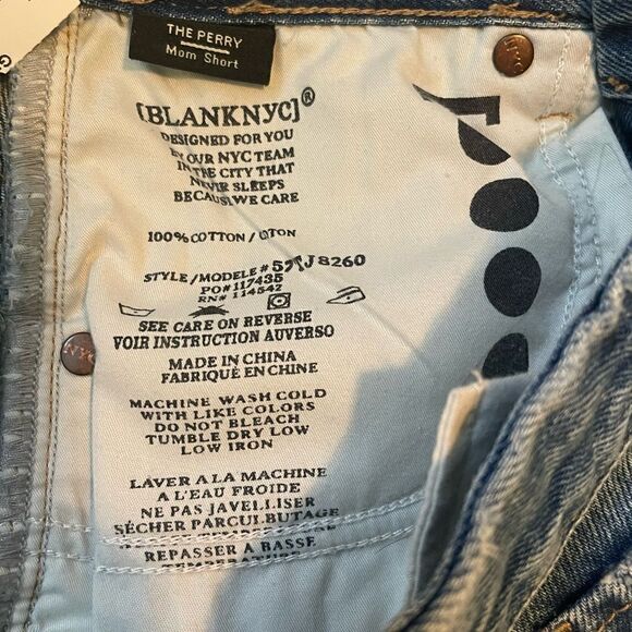NWT Blank NYC Perry Mom Denim Shorts - Picture 5 of 7